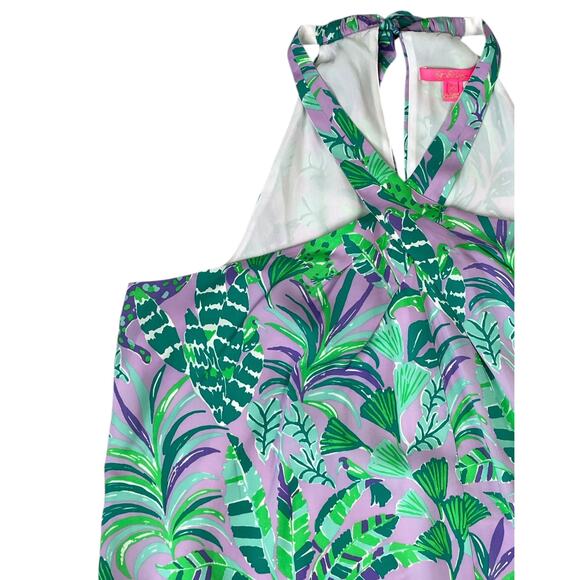 Lilly Pulitzer Rori Halter Top Purple Iris XL Beach Vacation Cruise Resort - Picture 7 of 14